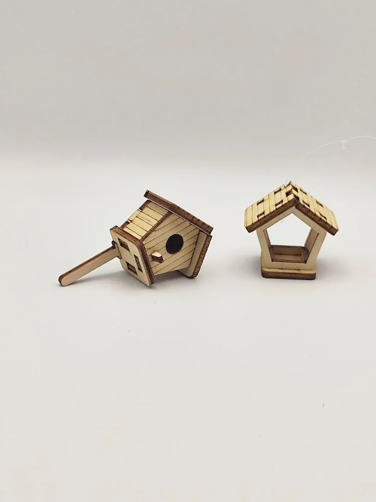 скворечник, кормушка и стремянка для ватной игрушки, вариант, фото 4