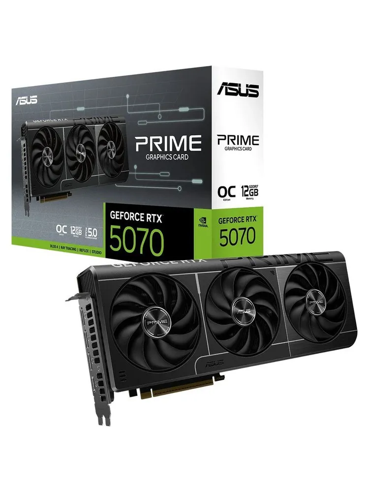 ASUS Видеокарта GeForce RTX 5070 PRIME OC Edition 12 ГБ (PRIME-RTX5070-O12G)