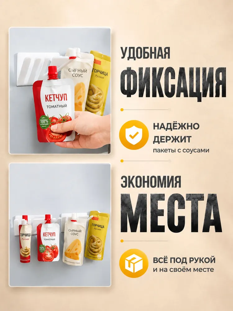 Держатель для соусов в холодильник на дверцу, вариант, фото 6