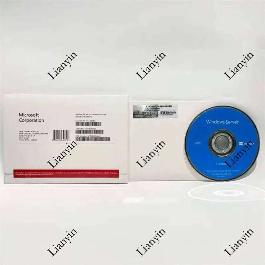 Windows Server 2025 Standard Edition 64-битный DVD-пакет OEM, глобальная версия, онлайн-активация, пожизненный лицензионный ключ, вариант, фото 3
