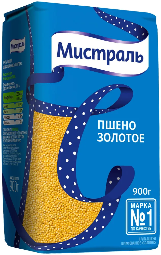 Пшено Мистраль Золотое, 900 г, 900 г