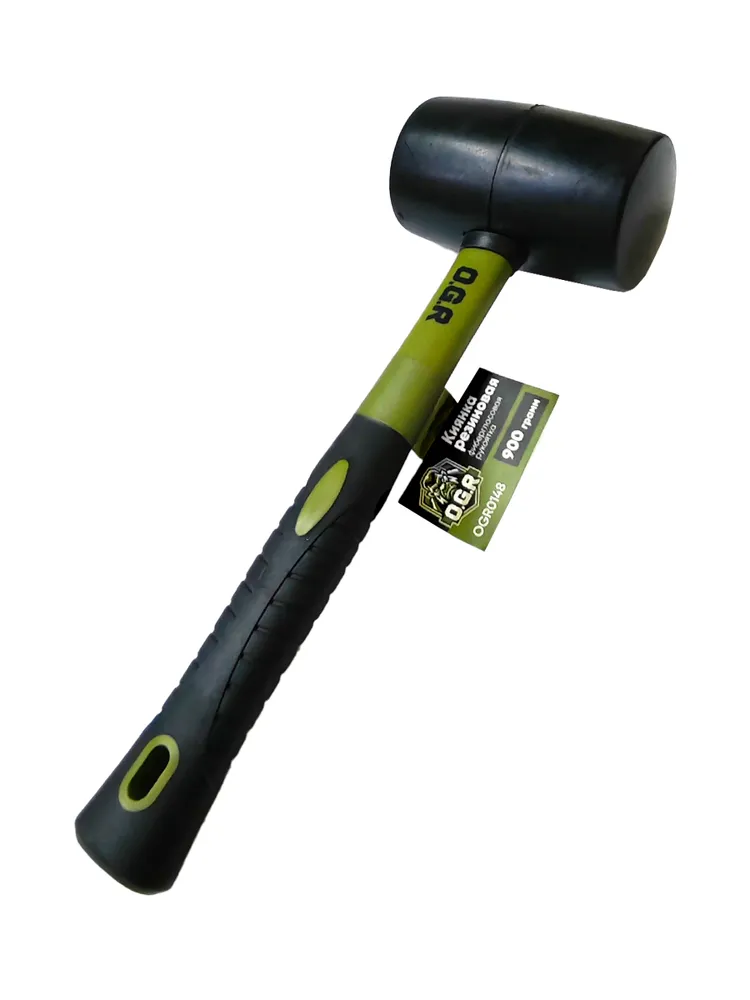 Киянка резиновая OGR 900 гр фибергласовая ручка OGR0148, 900 г, фото 4