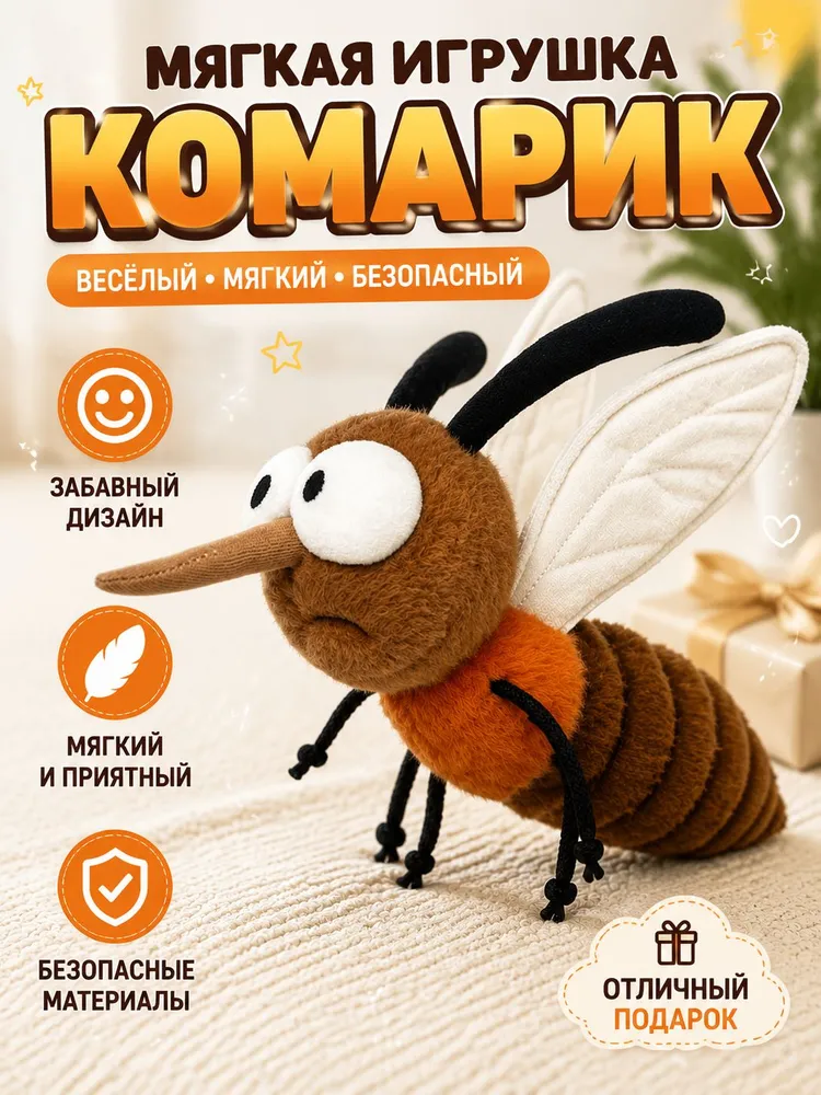 Мягкая игрушка насекомые,москит, 25 cm, вариант