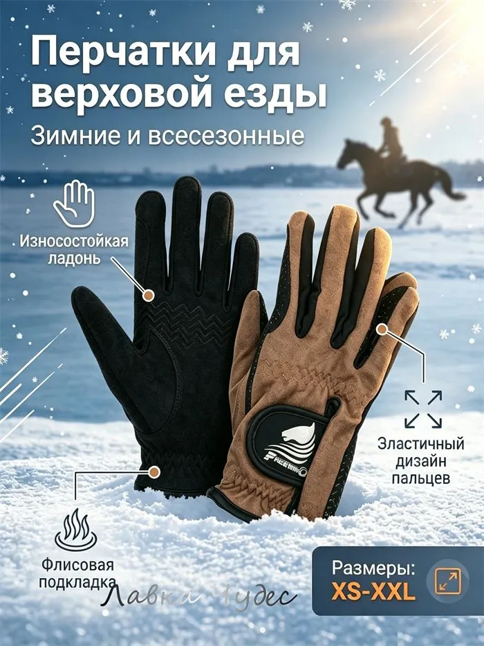 Зимние теплые перчатки./Взрослые мужские и женские перчатки/Подходит для людей всех возрастов, вариант, фото 2