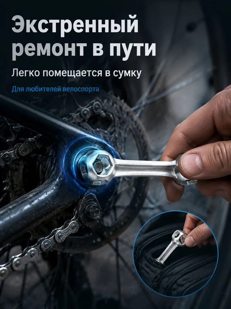10 в 1 гаечный ключ для велосипеда, многофункциональный инструмент для ремонта велосипеда 6 мм-15 мм, вариант