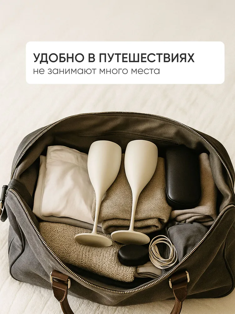 Бокалы для игристого вина 180 мл. пластиковые Белые пинтерест 12 шт, 180 мл, 12 шт, фото 3