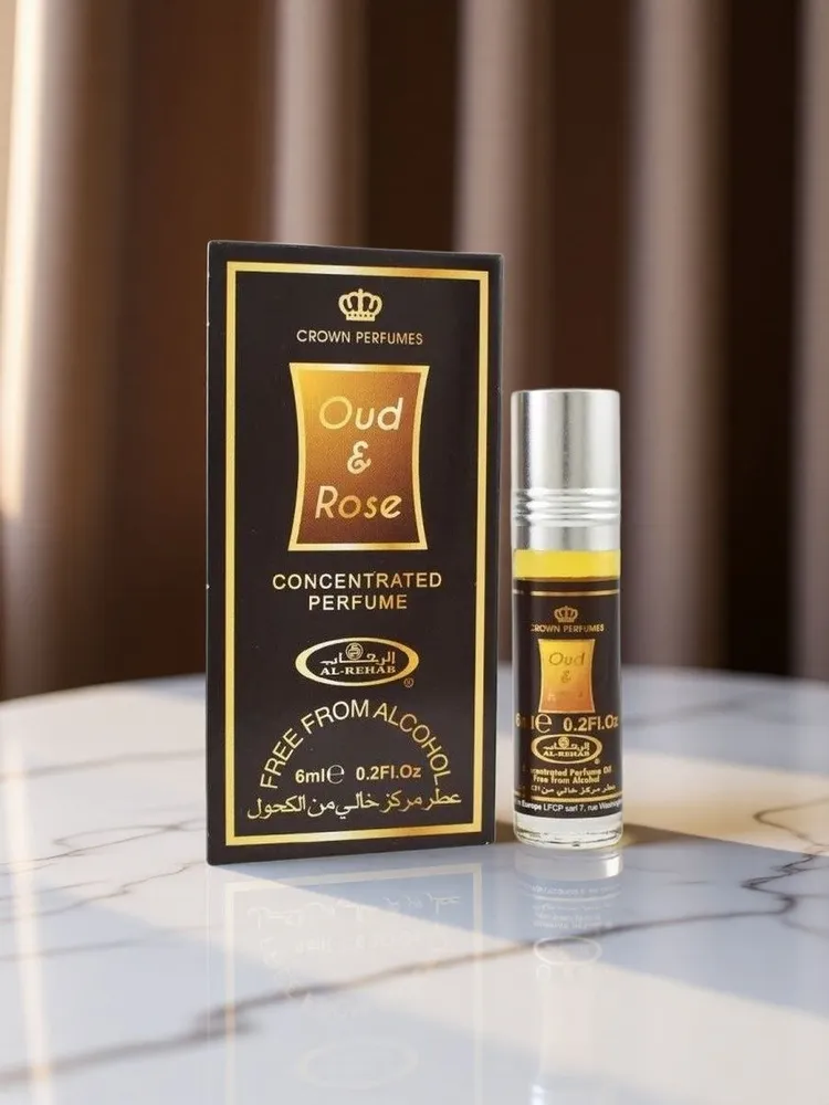 Al Rehab Парфюмерное масло OUD & ROSE, 6 мл, 6 мл
