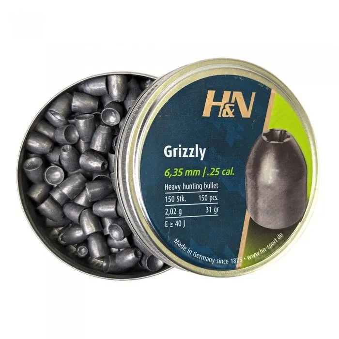 Пули для пневматики 6.35 мм Grizzly 3 банки 450 шт, 450 шт, фото 3