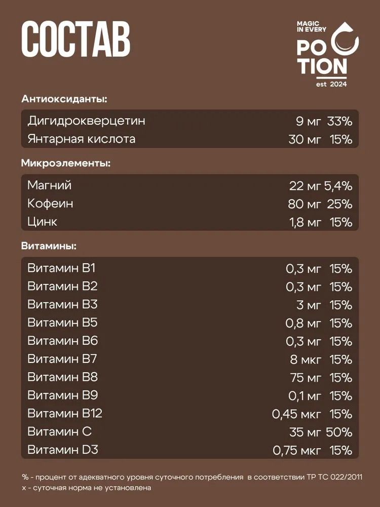 Холодный чёрный кофе без сахара Potion Super Black Coffee, 330 мл, 330 мл, фото 4