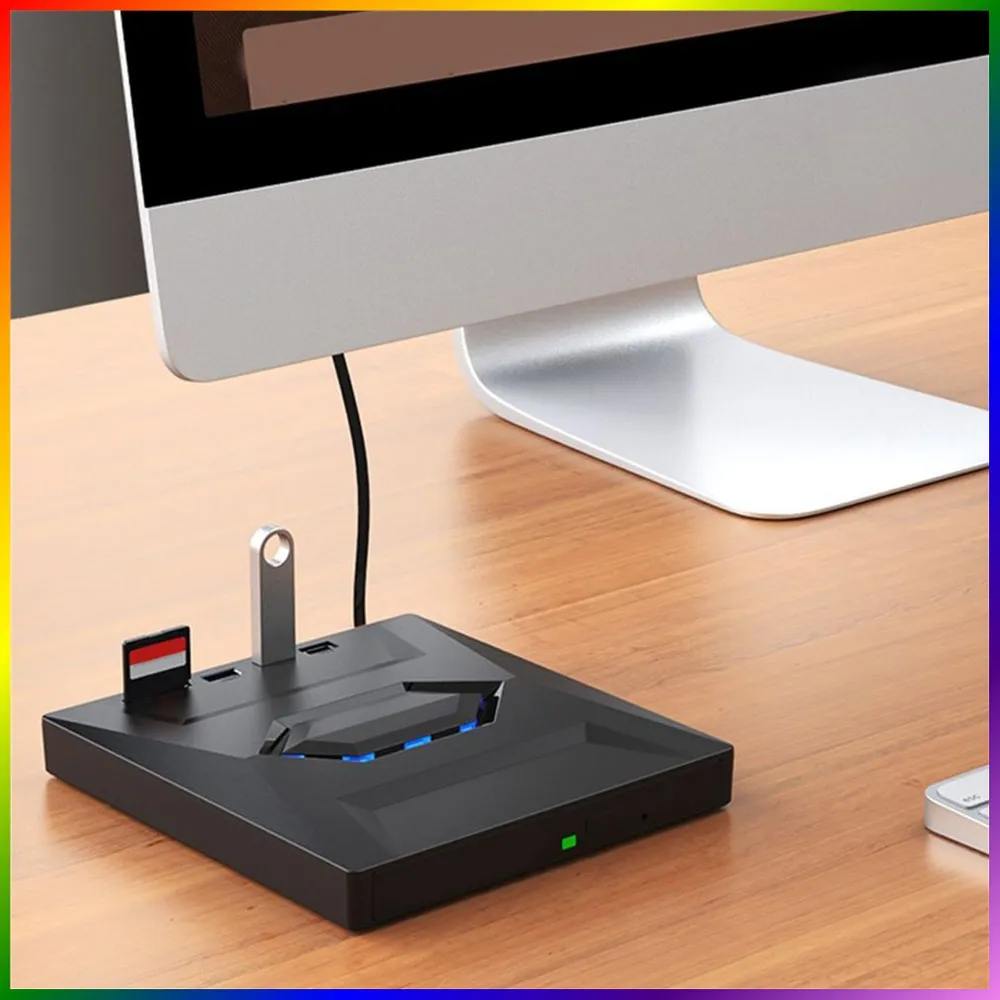 Записывающее устройство 5 в 1, USB 3.0 / Type-C, внешний привод CD DVD, для компьютера / ноутбука, вариант, фото 2