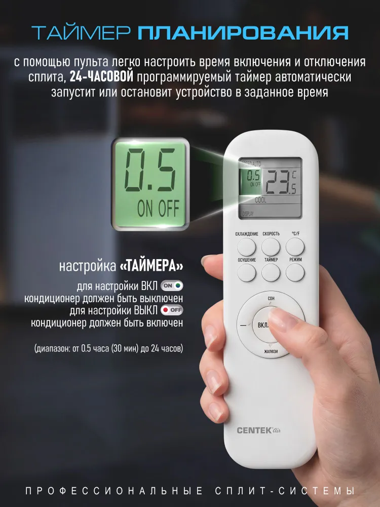 Кондиционер мобильный Centek CT-67AM07/20м2/мощность 700Вт/Компрессор-RECHI/Завод - AUX/, 700 Вт, фото 6