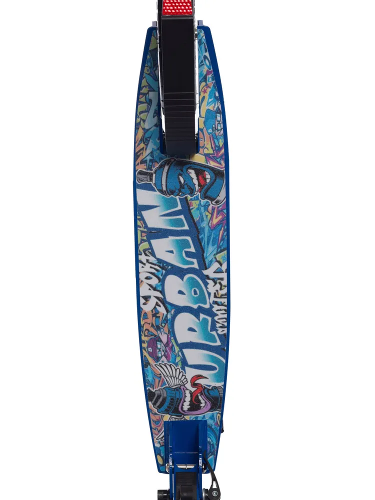 Самокат двухколесный Urban Scooter School Aero Graffiti Cobalt, складной, вездеход, надувные колеса, вариант, фото 2