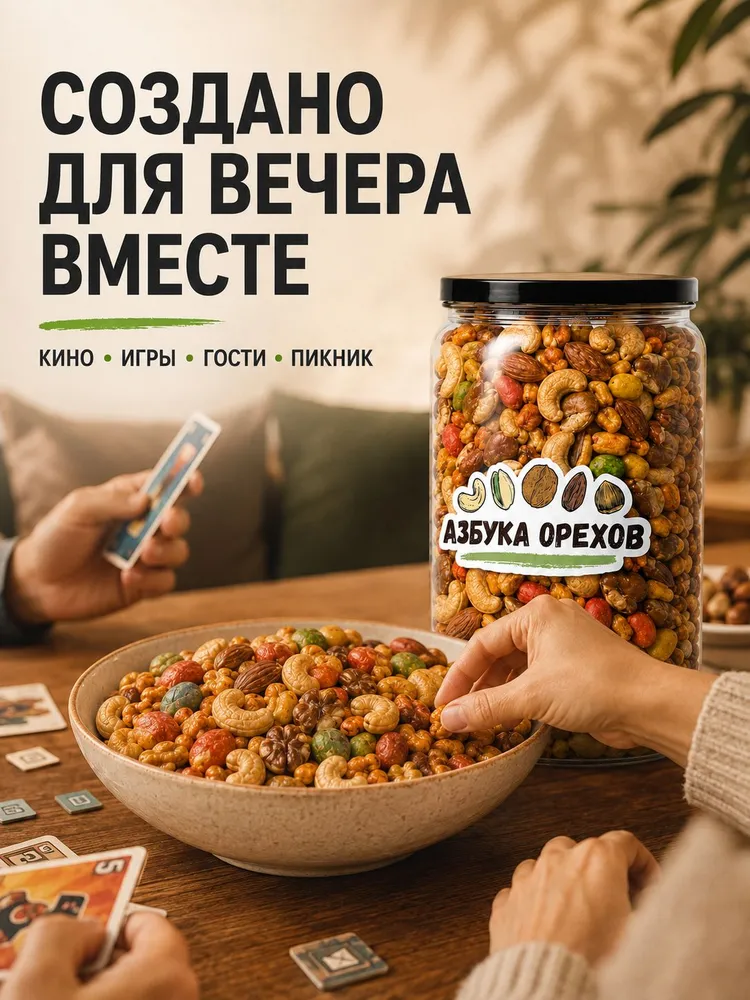 Ореховая смесь жареная азиатская 1000 г, 1 кг, фото 4