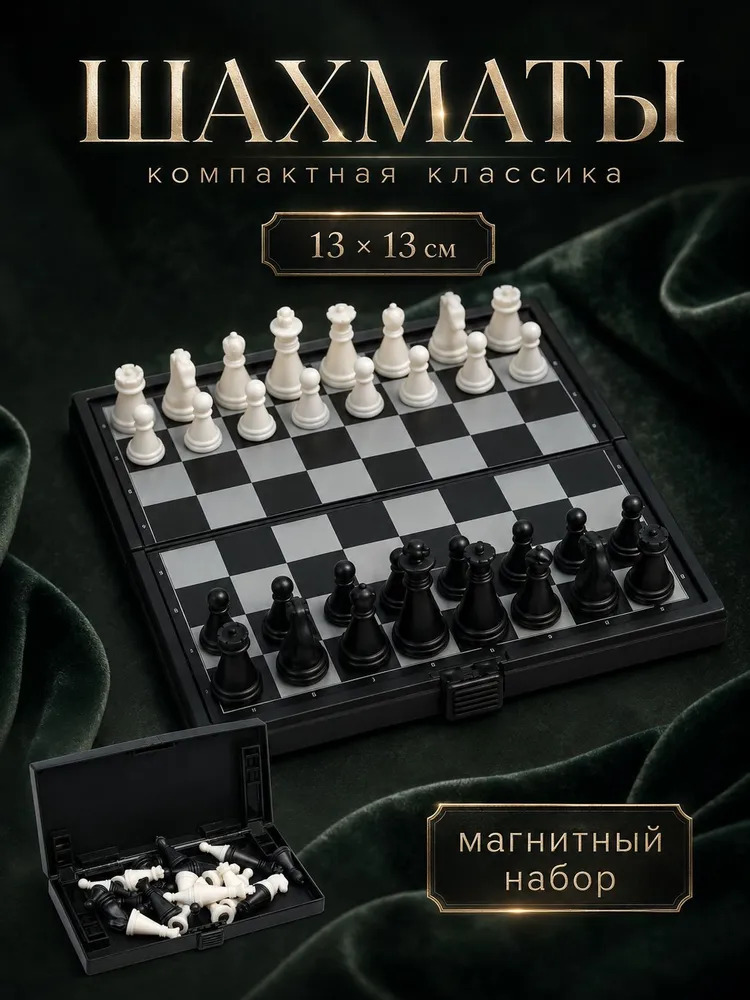 Шахматы магнитные / Настольные игры для детей и взрослых / Игры в дорогу