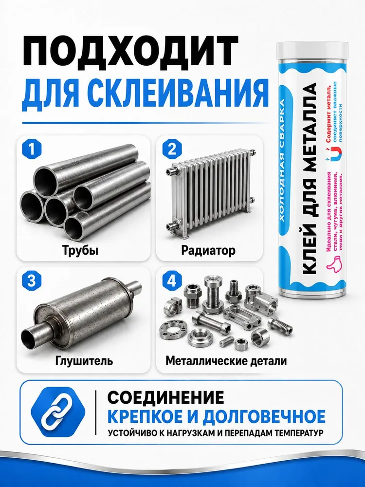 Холодная сварка "ТИТАН" металл / Холодная сварка для металла, титан, фото 2