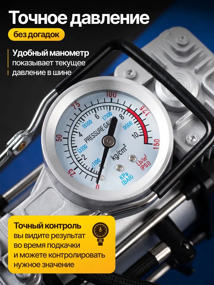 Автомобильный компрессор двухпоршневой, вариант, фото 5