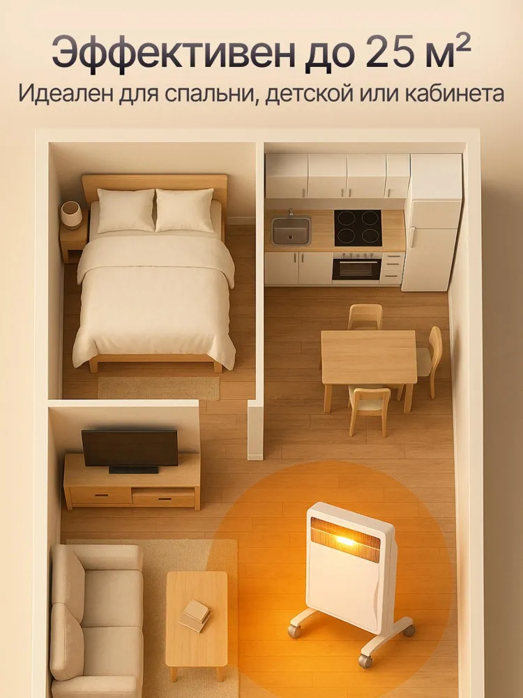 Конвектор электрический SmartWay 2000 Вт с Wi-Fi, 2000 Вт, фото 3