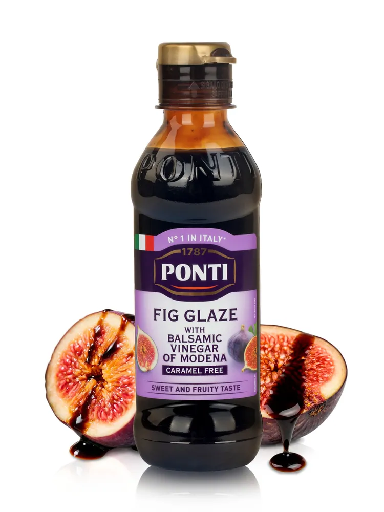 Топпинг Ponti на основе бальзамического уксуса Модены со вкусом и ароматом инжира, 250 мл, 250 мл