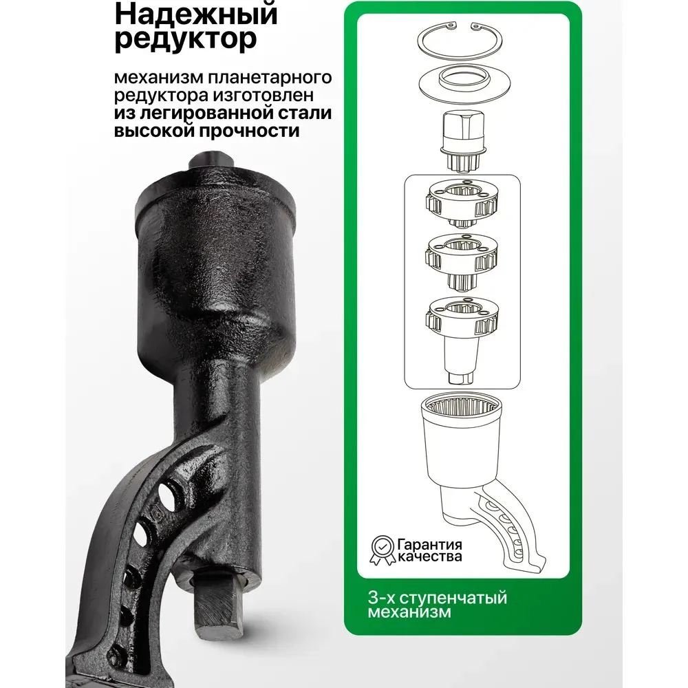 Ручной гайковерт с редуктором Rockforce RF-34114103(51067), 32 мм, пластиковая, вариант, фото 4
