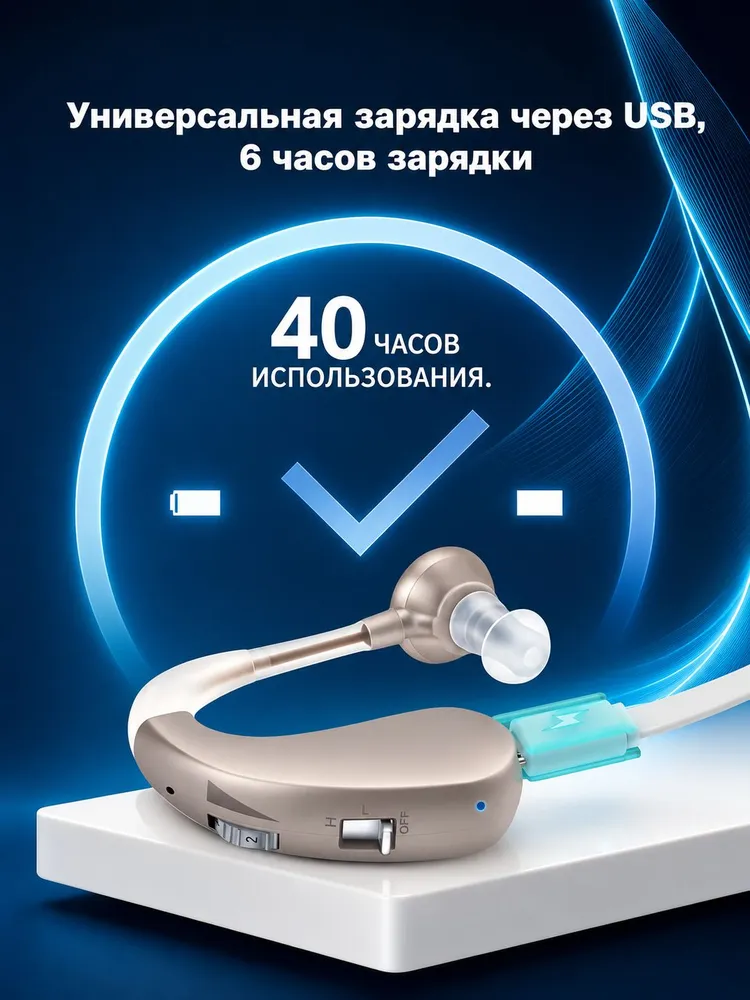 Слуховой аппарат,Слуховой аппарат для пожилых и слабослышащих,товары за 1 рубль, вариант, фото 2