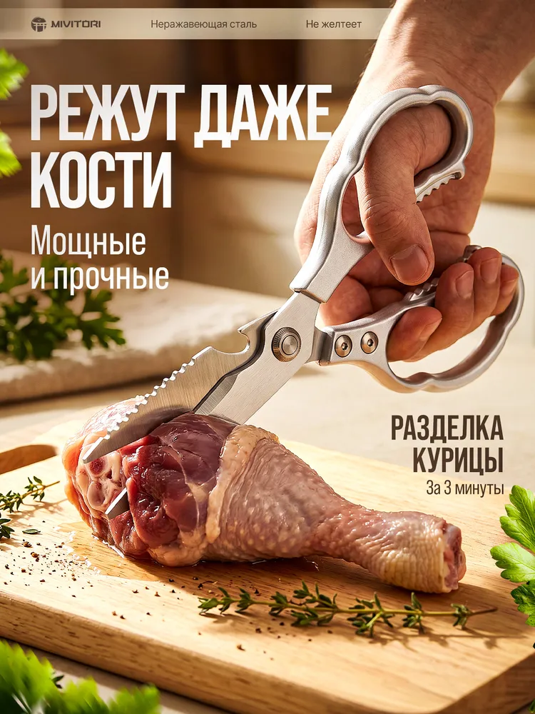 Ножницы кухонные универсальные, вариант, фото 6
