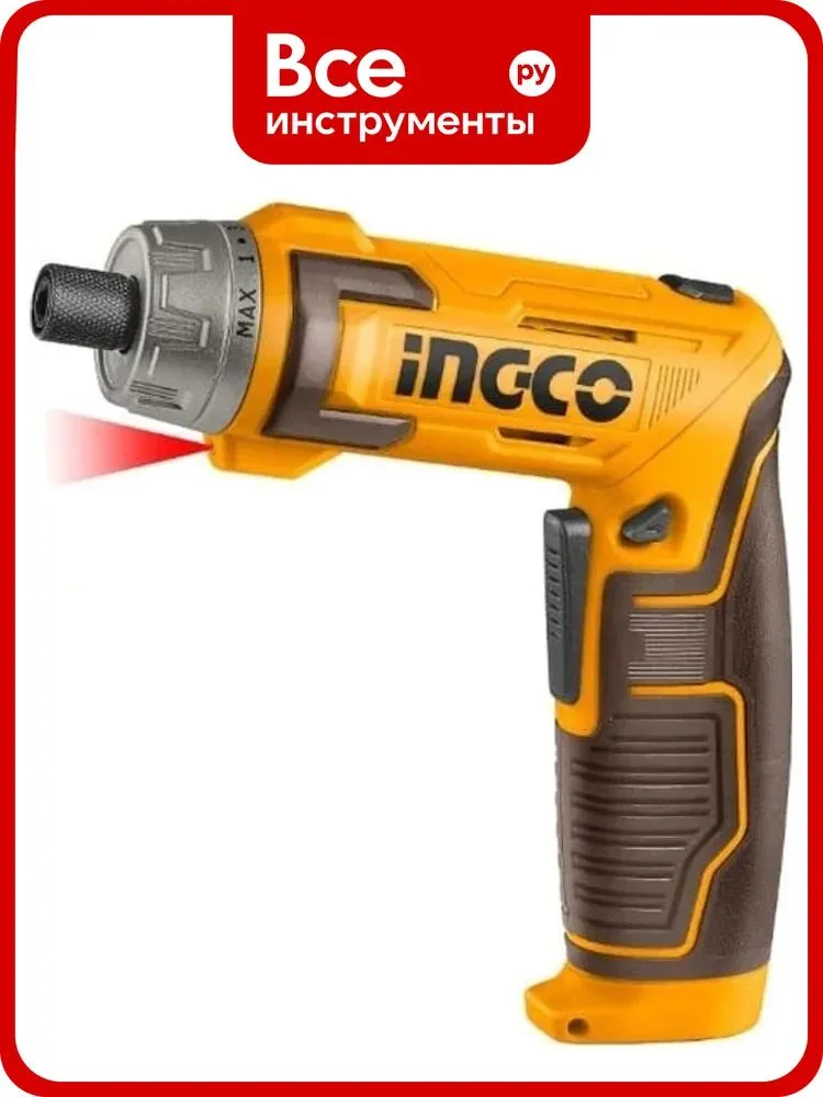 Аккумуляторная отвертка INGCO 8В Li-ion 6 Нм INDUSTRIAL CSDLI08025, вариант