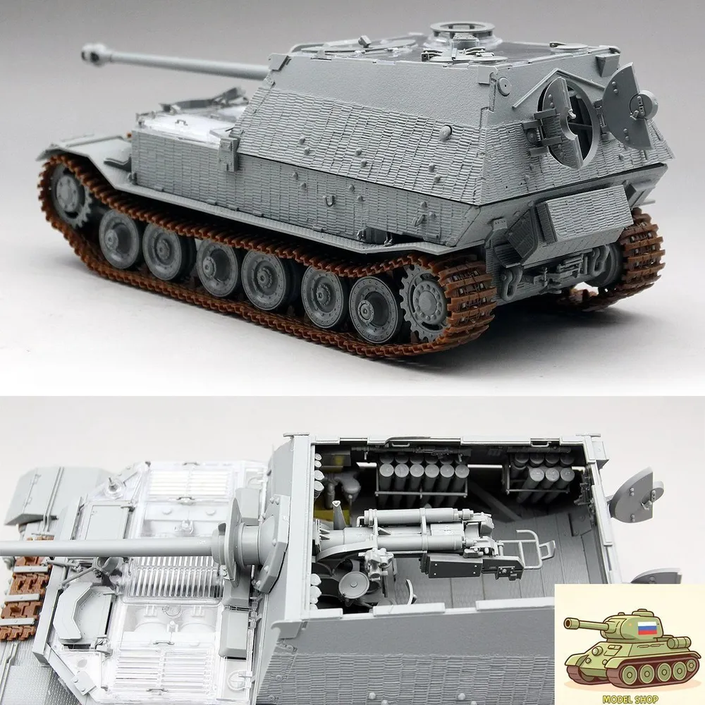 Amusing 35A057 Сборная модель Sd.Kfz.184 Elefant, полный интерьер, прозрачная версия с циммеритом, масштаб 1/35, прозрачный, фото 4