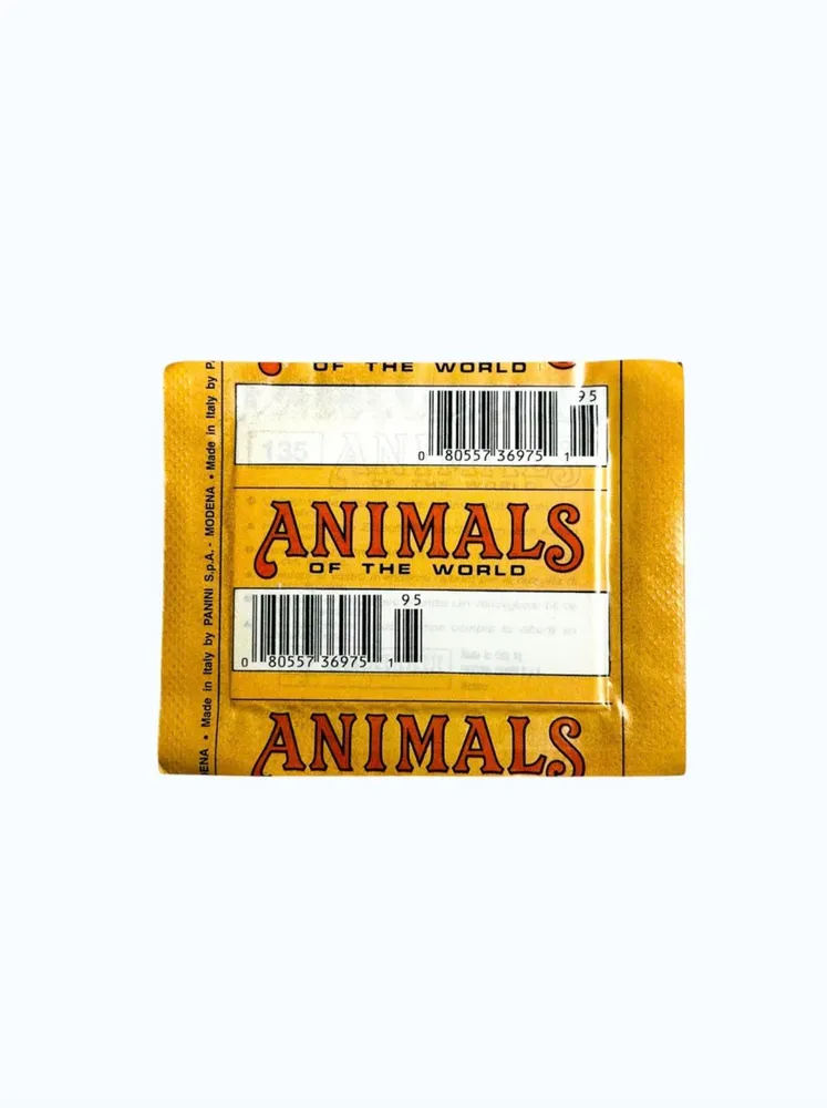 1 пакетик Мир Животных (Animals of the World) 1990г Panini, вариант, фото 3