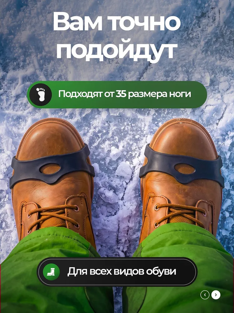 ледоходы универсальные, на носок, шип пластик Premium, вариант, фото 2
