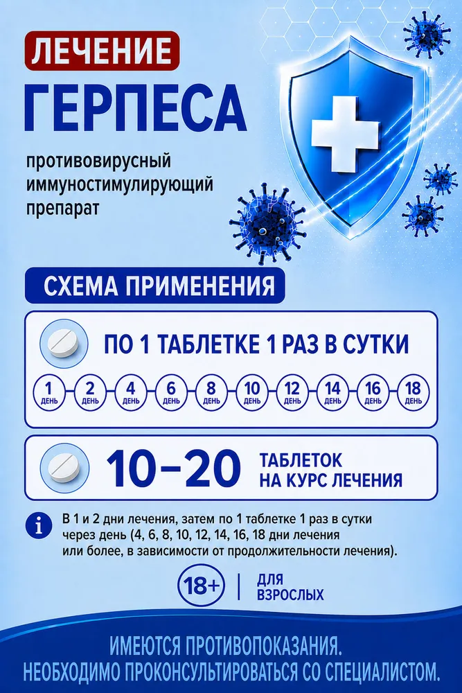 Лавомакс НЕО противовирусный препарат и иммуномодулятор для взрослых, таблетки от гриппа, ОРВИ, простуды и герпеса, тилорон 125 мг, №10, вариант, фото 4