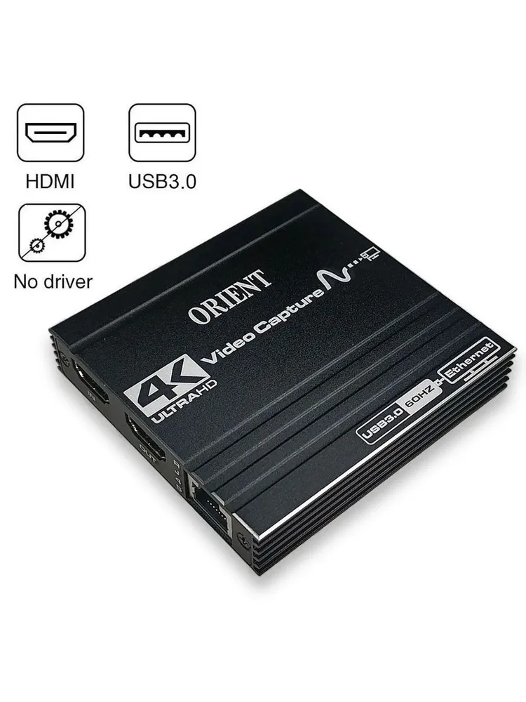 Карта видеозахвата ORIENT C9HVC HDMI - USB 3.0, 4K 30 Гц, Full HD 1080p 60 Гц, HDMI Loop Out 4K 60 Гц, RJ45 Gigabit, MIC/AUX 3.5 мм, вариант, фото 2