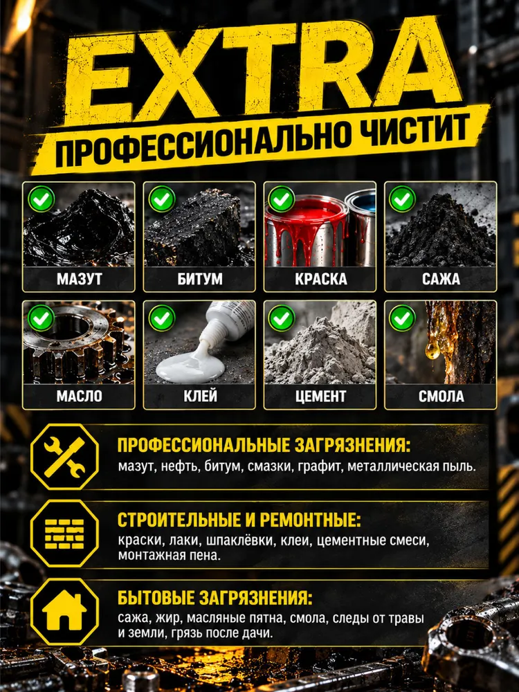 Паста для очистки рук для строителей Blitz Extra Профочистка очиститель универсальный от пыли, сажи, земли, жира, смл, масел, вариант, фото 2