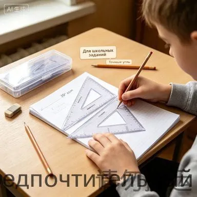 Набор угольников Deli для черчения 27 см, 30/60/90 и 45/45/90, 2 шт, для школы и геометрии, 2 шт, фото 4