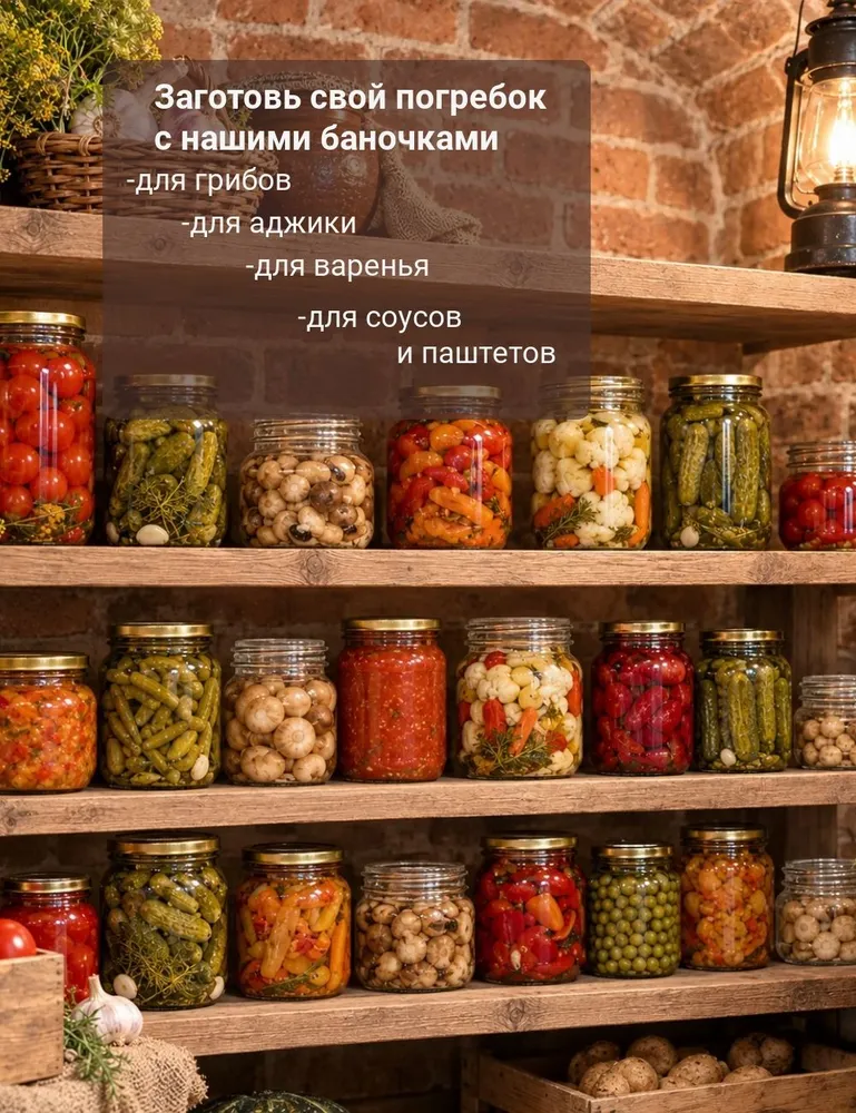 Банка 250мл шайба/ Набор стеклянных банок с крышками 12шт., 250 мл, 12 шт, фото 6