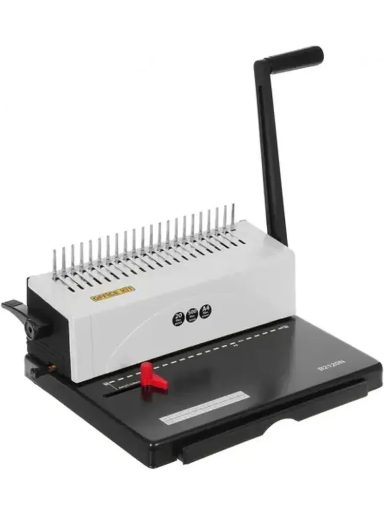 Брошюратор на пластиковую пружину Office Kit B2120N, формат А4, перфорация 25 листов, переплёт 500 листов, диаметр пружины 6-51 мм, Переплетчик A4 перф.25л.сшив макс.500л., фото 3