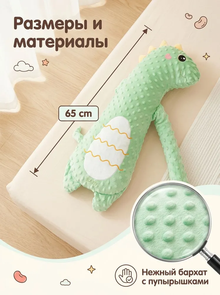 Умная игрушкаподушка для убаюкивания малыша с похлопыванием, мягкая обнимашка с музыкой, USB, пульт, тепловой компресс от колик, вариант, фото 4