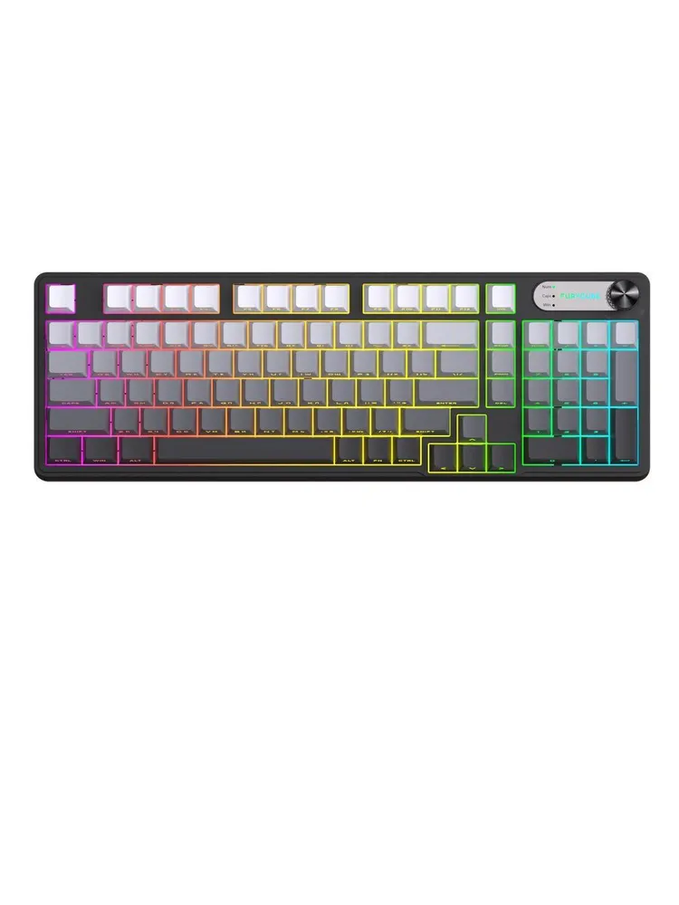 FuryCube IP98 Проводная мембранная игровая клавиатура, русская раскладка, серая, серый