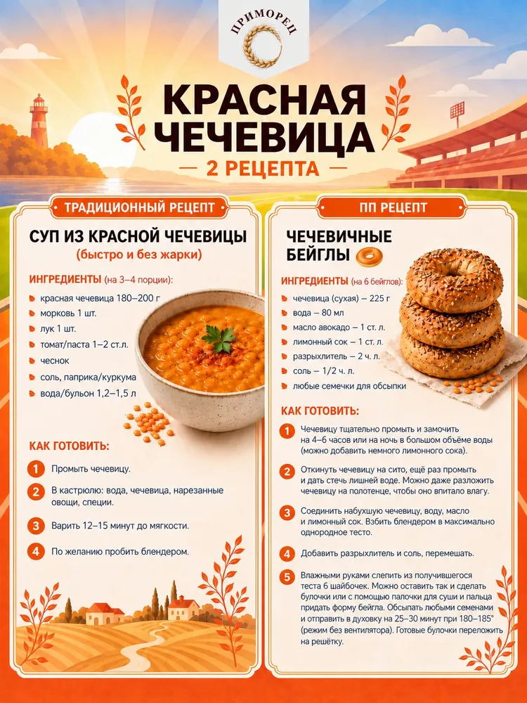 Чечевица красная 1 кг (2 шт по 500 г), 1 кг, 2 шт, фото 4
