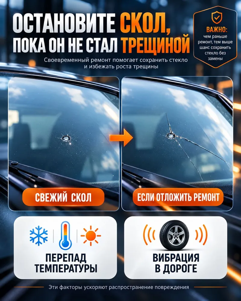 Набор для ремонта сколов лобового стекла, вариант, фото 2