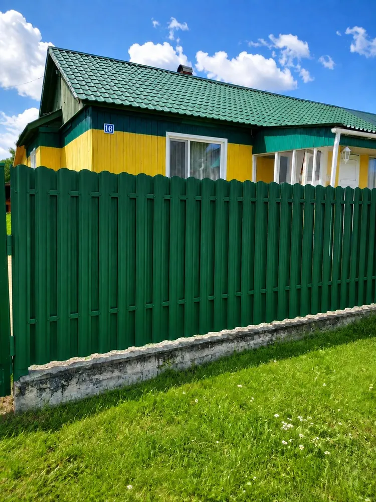 Штакетник металлический для забора М-профиль 1,5 м, RAL 6005, 50 шт, 1,8 м, 20 шт, фото 4