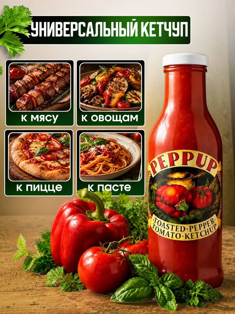 Peppup Кетчуп из печеного красного перца, 300 г, Греция, 300 г, фото 4