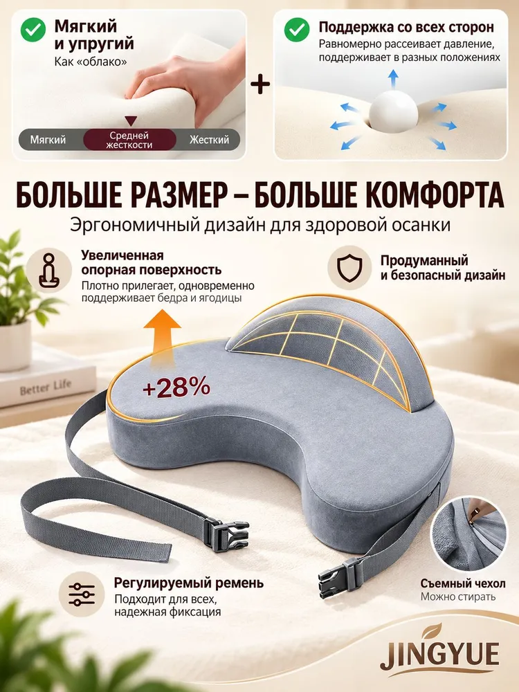 Подушка для новорожденных 1 шт меморикс O образная с эффектом памяти, 1 шт, фото 5