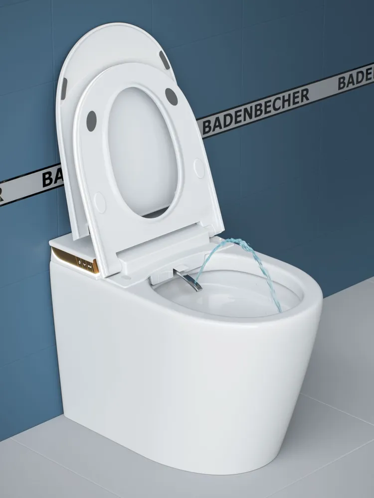 ПРОМО! Умный унитаз BADENBECHER SMART-X9 Premium электронный напольный унитаз для туалета и ванной дома с функцией биде, подогревом сиденья, автосмыв, вариант, фото 5