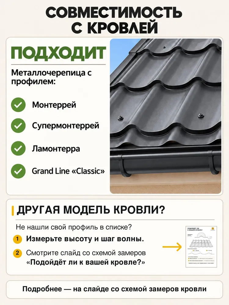 Вентиляционная труба для металлочерепицы Монтеррей 110 мм утепленный выход для кровли крыши, серый графит RAL 7024, серый, фото 2