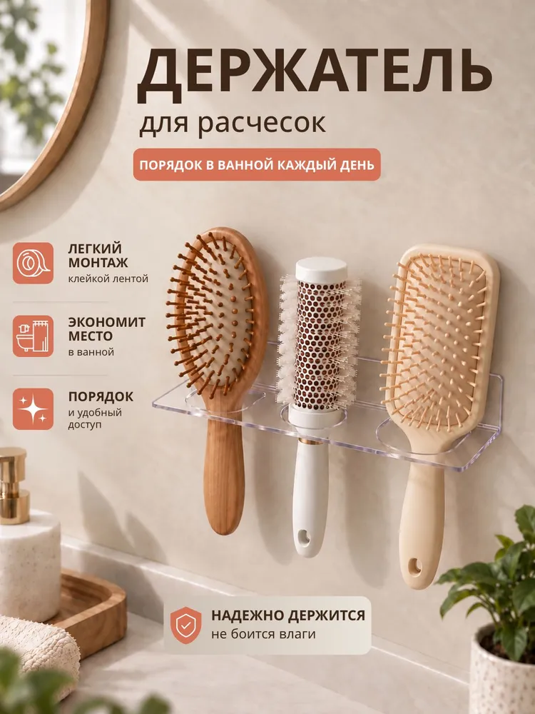 Органайзер для расчесок настенный, вариант