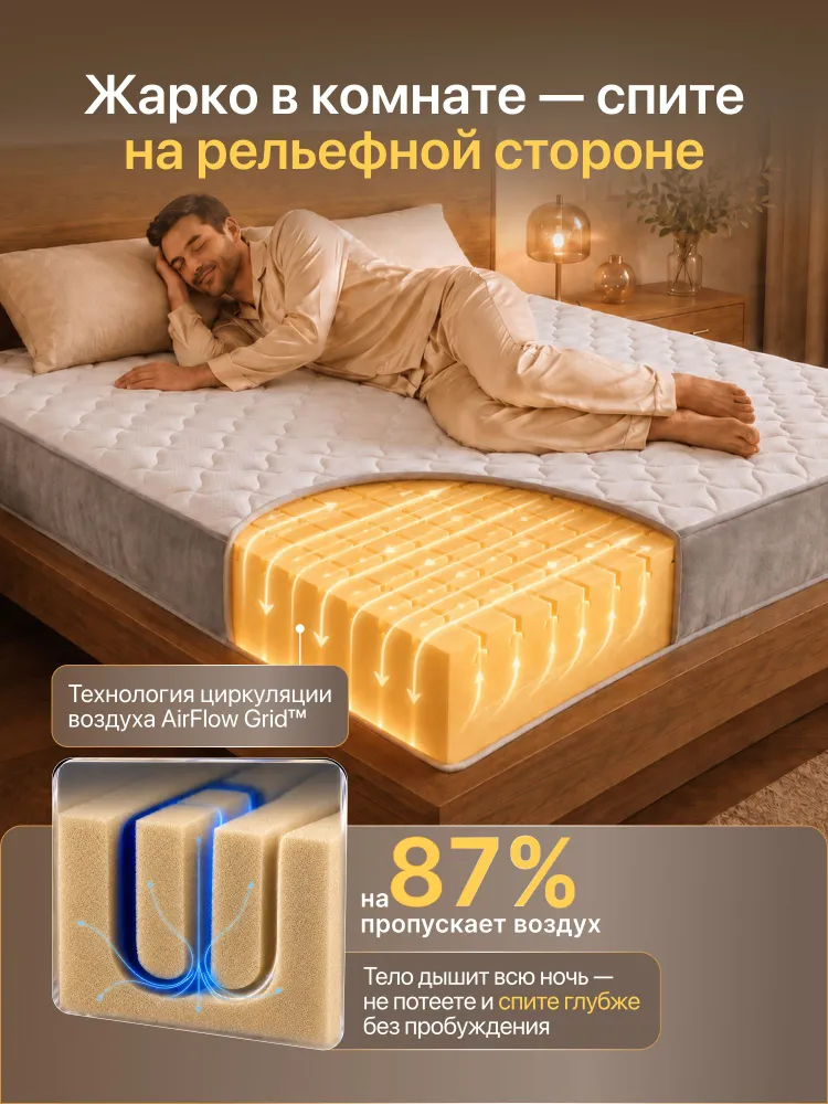 Матрас 160х200, анатомический, беспружинный, 160x200, фото 6