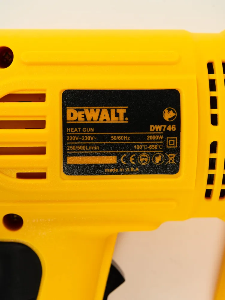 Строительный фен DeWalt DW746 с дисплеем, 2000 Вт / Технический фен / Промышленный термопистолет с регулировкой температуры, 2000 Вт, фото 3