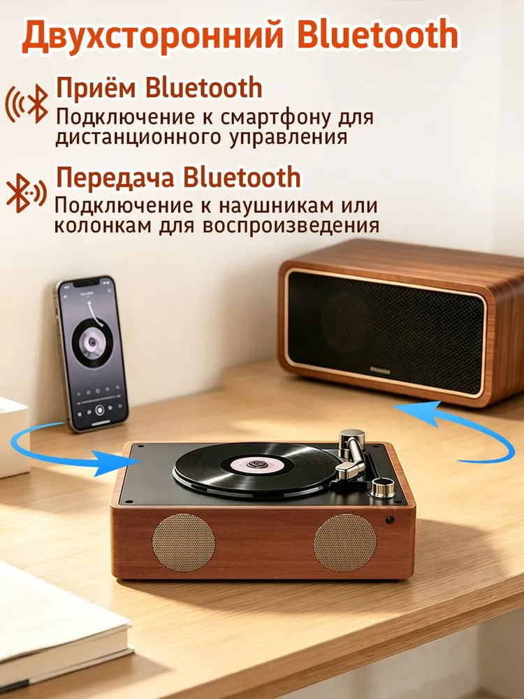 CD-плеер проигрыватель Bluetooth с пультом ДУ, вариант, фото 6