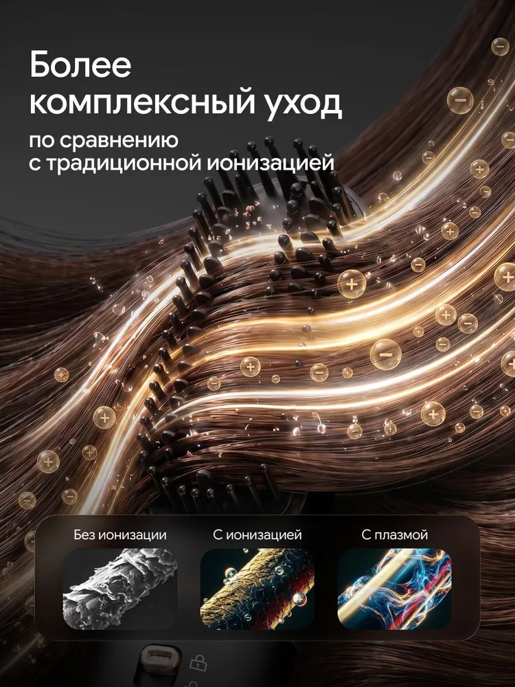 Фен стайлер для волос Zofft Essential S300 профессиональный, 1400 Вт, с 5 насадками для сушки и укладки кудрей / фен с эффектом плазмы для завивки локонов, 1400 Вт, фото 3