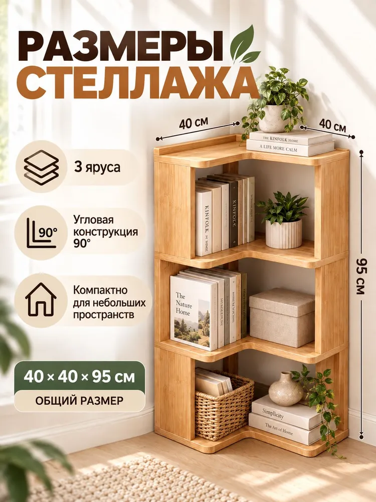 Слинг-полка Напольная Угловая, 40х40х98 см, 40x40x98 см, фото 2